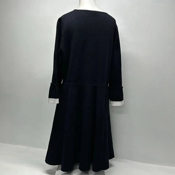 Draper James Midi Dress Sweater Knit Flutter Sleeve Stretch Black Plus Size XXL - Picture 6 of 11